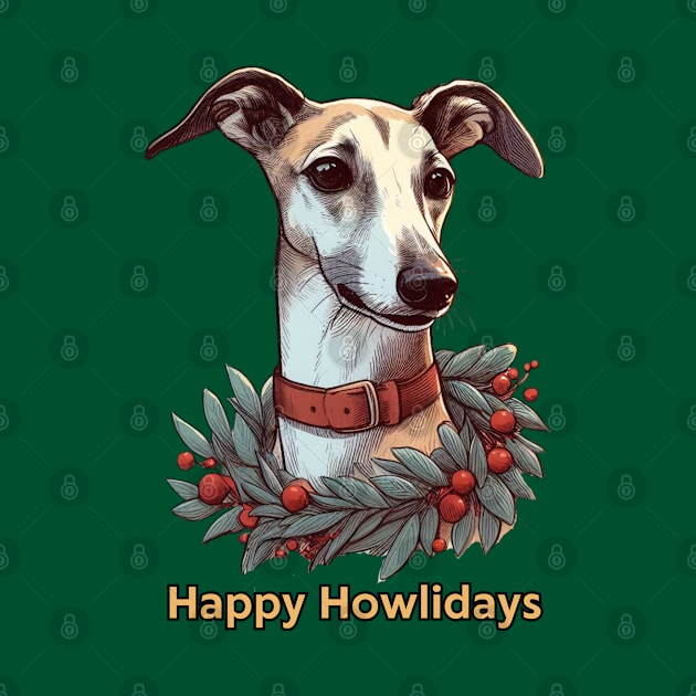 Happy Howlidays Greyhound by ZogDog Pro