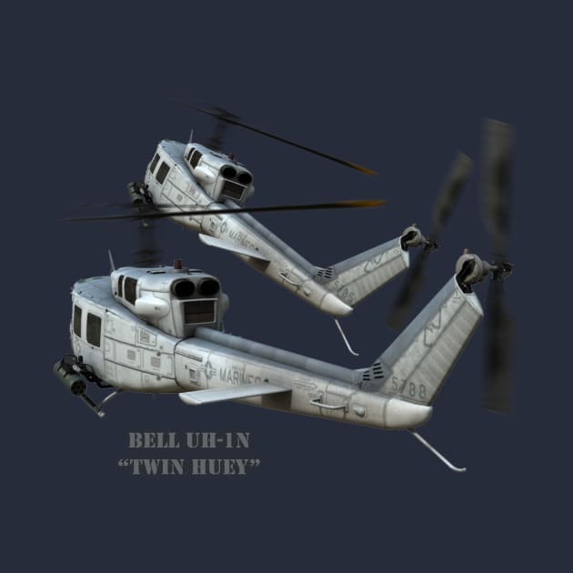 Bell UH-1N Twin Huey by Caravele