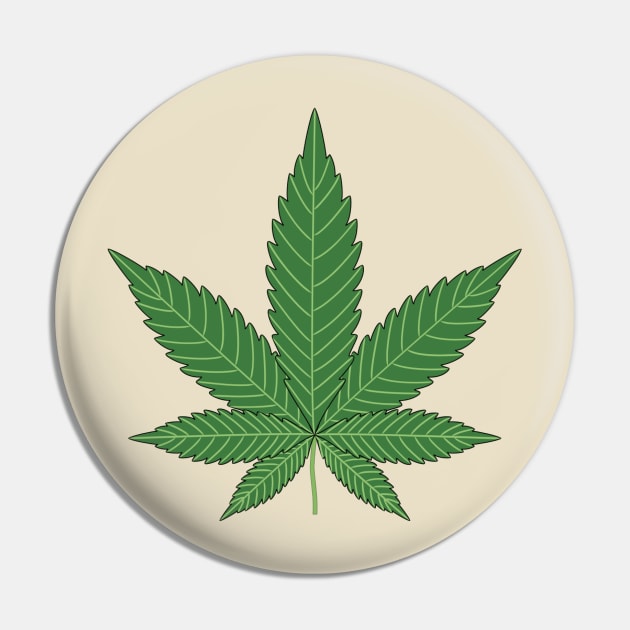 Cannabis Weed Leaf Pin by Jokes4us