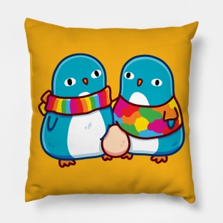 Two Awesome Penguin Dads Pillow