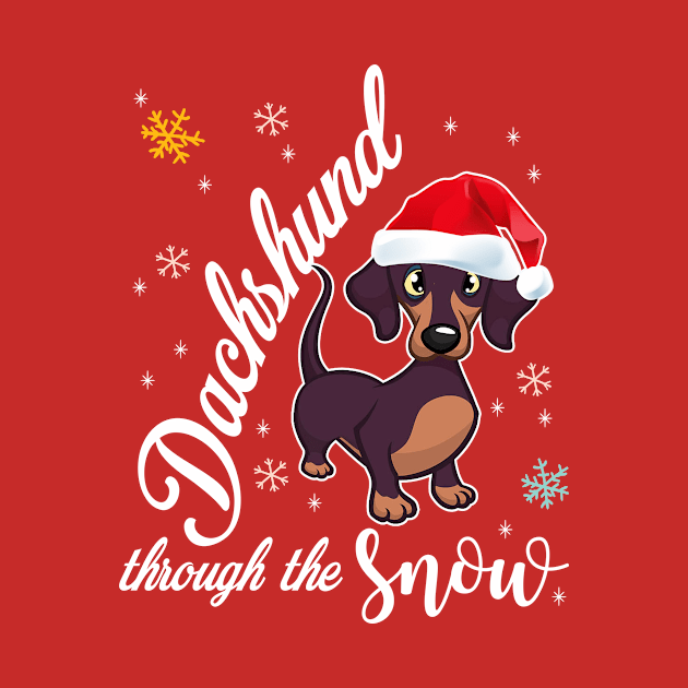 Dachshund Through The Snow Christmas by vamstudio