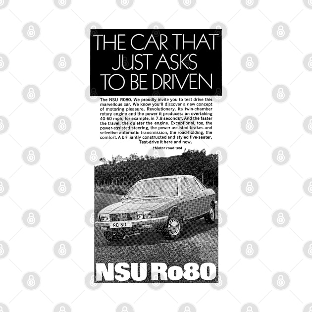 NSU Ro80 - advert by Throwback Motors