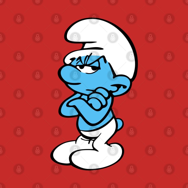 grouchy smurf by small alley co