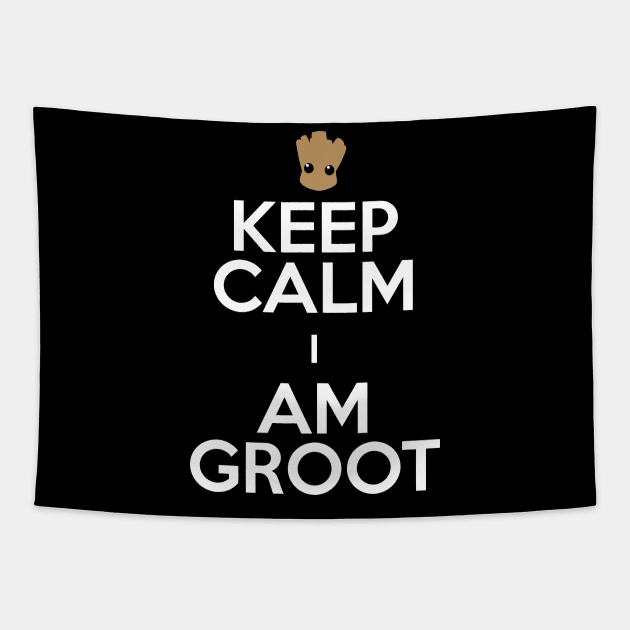 Keep Calm and I Am Groot Tapestry by duniakubaby
