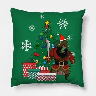 LeChuck Around The Christmas Tree Pillow