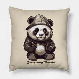 Conspiracy Theorist Panda Pillow