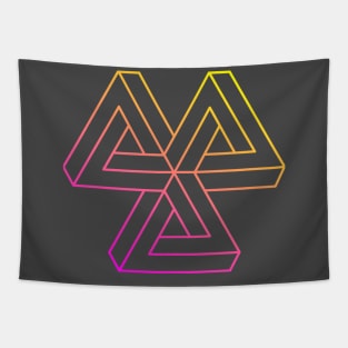 Impossible object (magenta to yellow gradient) Tapestry