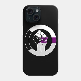 Black Lives Matter Fist Circled LGBTQ Flag Demisexual Phone Case