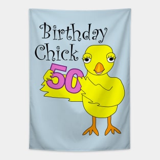 50th Birthday Chick Tapestry