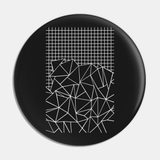 Abstraction Grid White Pin
