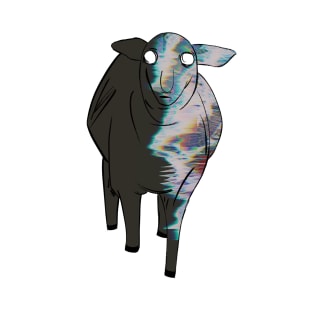 Souless Sheep Creature Glitch Art T-Shirt