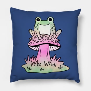 Mushroom Frog Pillow