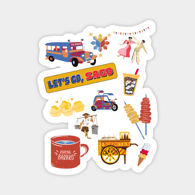 Let's Go, Sago! Pinoy Things / Everything Pinoy Collage ver 1.0 Magnet by ARTNOVA