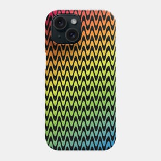 Diagonal Psychedelic Rainbow Pattern Phone Case