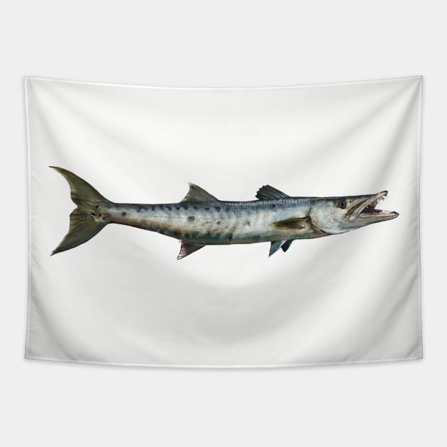 Barracuda Tapestry by fishindecals