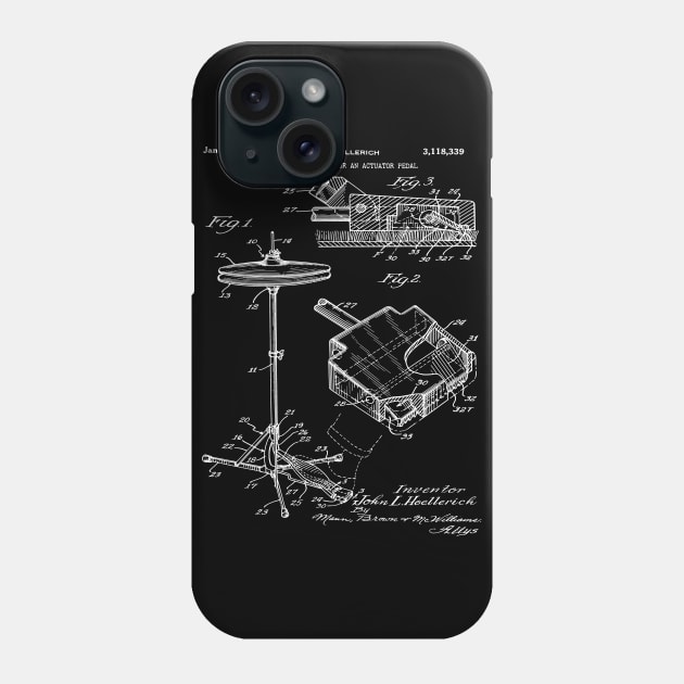 Drum Player Gift Patent Image Phone Case by MadebyDesign