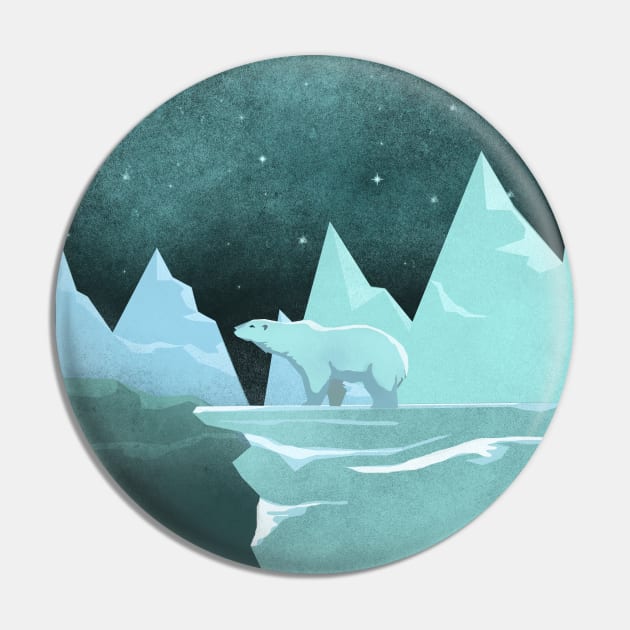 Polar Bear Cold Landscape Pin by Trippycollage