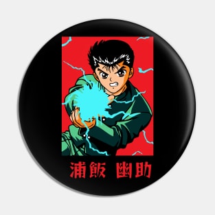 Yusuke Spirit Gun Anime Fanart Pin