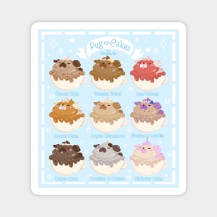 Pug Cake Menu Magnet