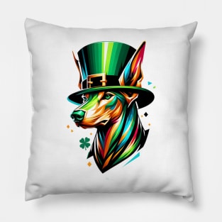 Pharaoh Hound Celebrates Saint Patrick's Day Pillow