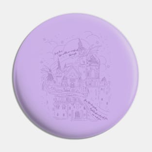 Long live dragons and castle in purple Pin