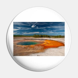 Deep Blue Pool and Orange Pin