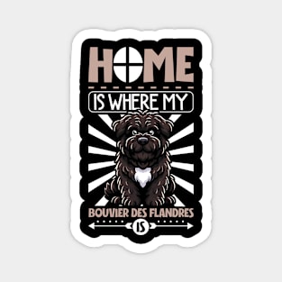 Home is with my Bouvier des Flandres Magnet