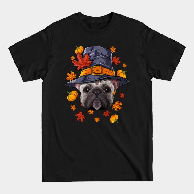 Disover Thanksgiving French Bulldog Pilgrim Costume Fall Autumn Dog - Thanksgiving French Bulldog - T-Shirt