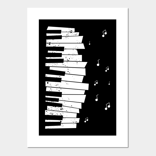 Piano Keys And Notes Piano Posters And Art Prints Teepublic