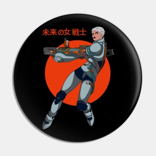 FEMALE CYBER-WARRIOR 01 Pin