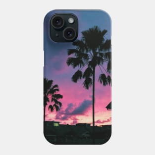 Summer Palm Trees Pink Skies Phone Case