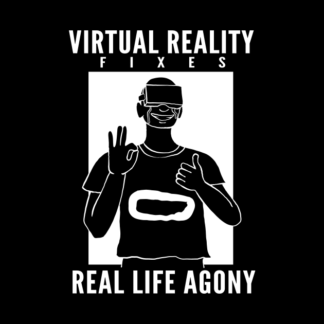 Virtual reality VR gamer enthusiast by Scrapyardigan