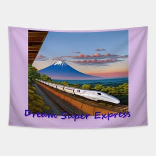 Japan Dream Super Express with Mt. Fuji by Kana Kanjin Tapestry