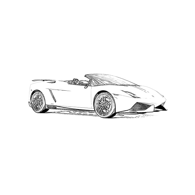 Gallardo Spyder Wireframe by Auto-Prints