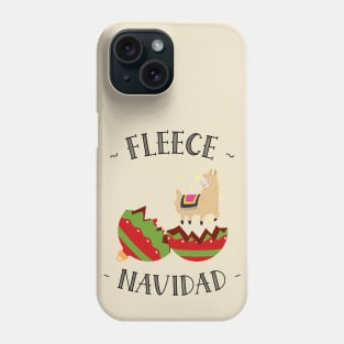 Fleece Navidad Christmas Llama Phone Case