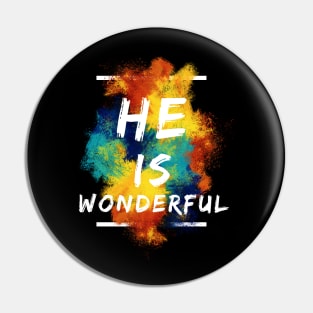 He is Wonderful - Christian Quotes Pin