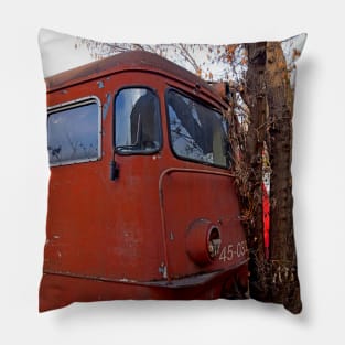 Disused loco, Romania Pillow