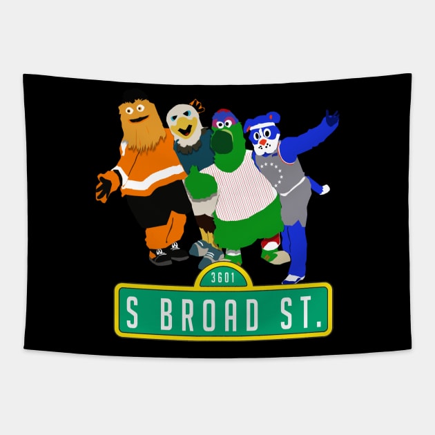 Broad St Squad Tapestry by Philly Drinkers