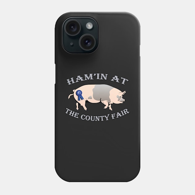 Pig Showing, Funny County Fair Livestock Showing Pigs 1st Gift Phone Case by tamdevo1