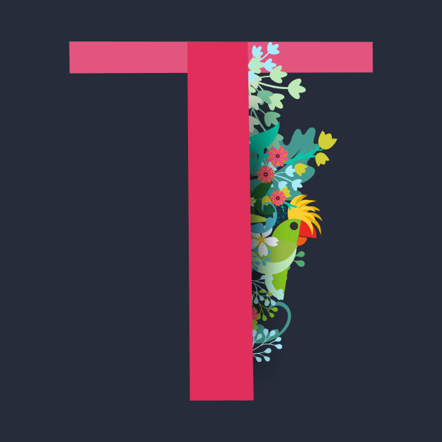 Tropical alphabet t by Susana