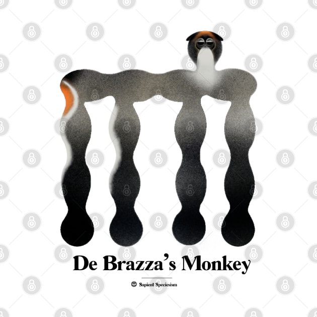 Bold monkey print "De brazza's monkey" by RockPaperScissors