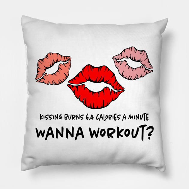 Lips Kiss Pillow by Designs by Ira