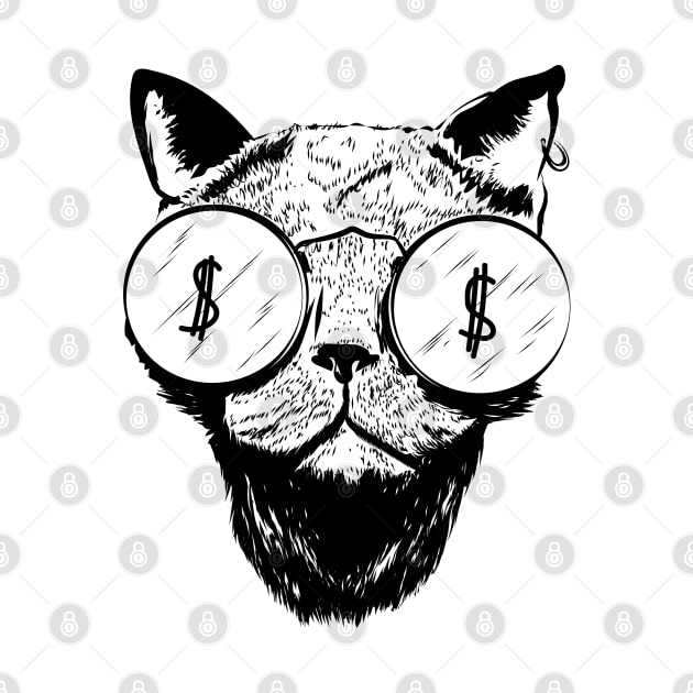 Cat in glasses by Mammoths