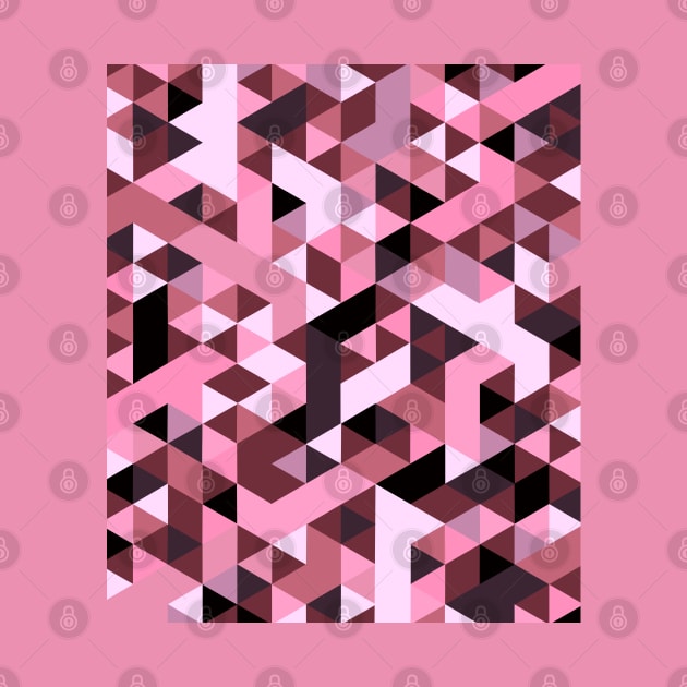 Deconstructed Geometric in Pinks and Browns by OneThreeSix