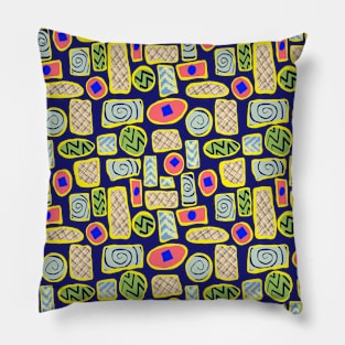 Abstract Pattern - Midnight Blue Pillow