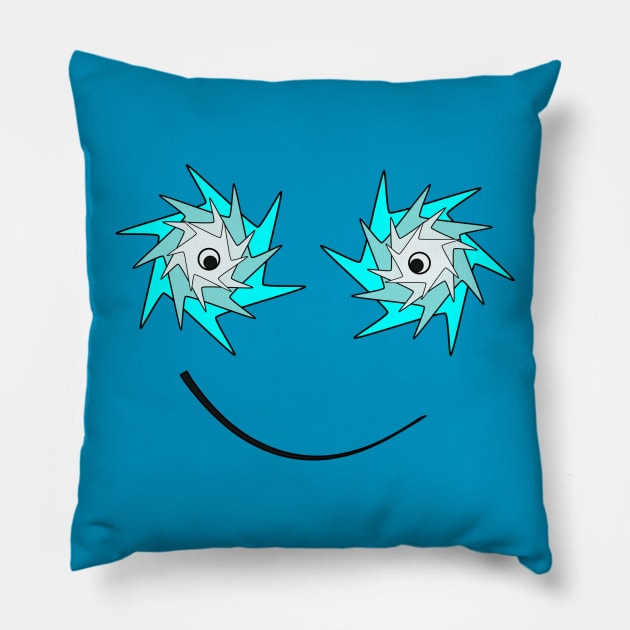 Happy Monster Pillow by Anastasiya Malakhova