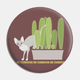 Curious cat Pin