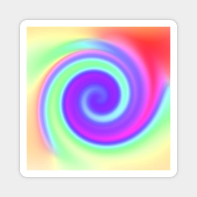 Trippy Spinny Rainbow Design Magnet by KelseyLovelle