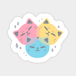 Kawaii CMYK Cat Magnet