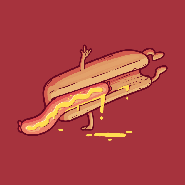 Funny Breakdancing Hot Dog Cartoon by SLAG_Creative